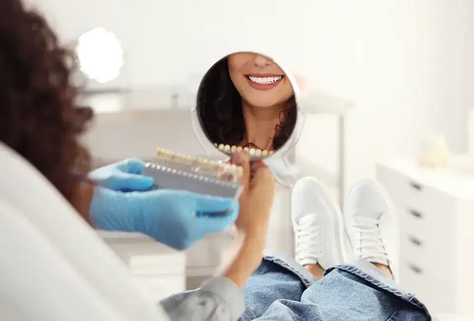 patient after teeth whitening